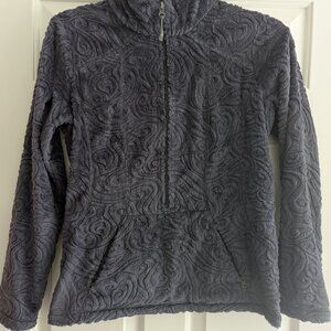 Athleta Fleece Pullover  Size M Charcoal Gray Zip Pullover